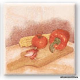 CERKOLOR AURA bursztyn motywy PAPRYKA 9,8x9,8 cm